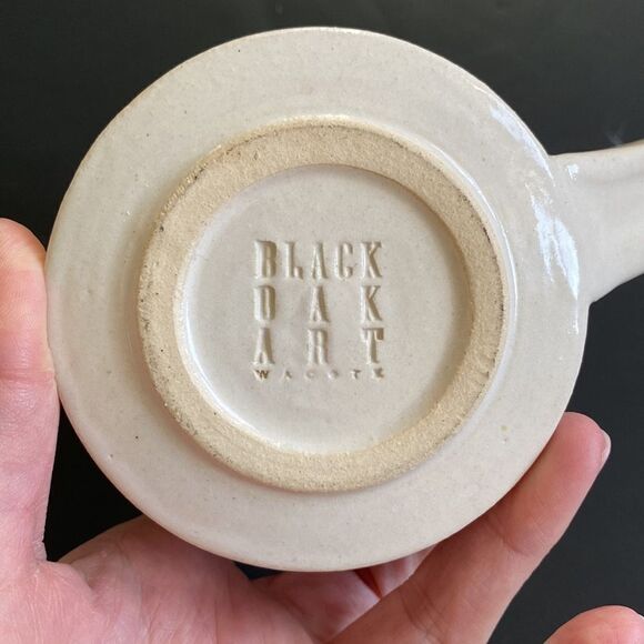 MAGNOLIA Coffee Mug Stoneware Hand Made Black Oak Art Magnolia Market Waco Texas - Picture 6 of 12